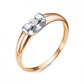 Золотое кольцо КЮЗ Del'ta DБР111594 с бриллиантом DБР111594 фото