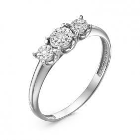 Кольцо из белого золота КЮЗ Del'ta DБР111595б с бриллиантом DБР111595б фото