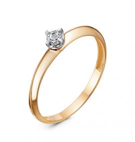 Золотое кольцо КЮЗ Del'ta DБР111599 с бриллиантом DБР111599 фото