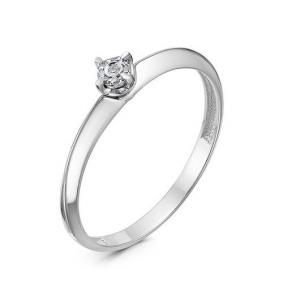 Кольцо из белого золота КЮЗ Del'ta DБР111599б с бриллиантом DБР111599б фото