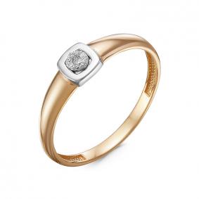 Золотое кольцо КЮЗ Del'ta DБР111617 с бриллиантом DБР111617 фото