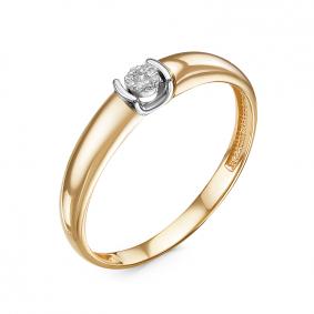 Золотое кольцо КЮЗ Del'ta DБР111620 с бриллиантом DБР111620 фото