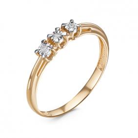 Золотое кольцо КЮЗ Del'ta DБР111629 с бриллиантом DБР111629 фото