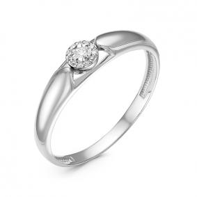 Золотое кольцо КЮЗ Del'ta DБР111630б с бриллиантом DБР111630б фото