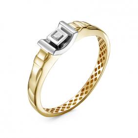 Кольцо из лимонного золота КЮЗ Del'ta DБР111701рл с бриллиантом DБР111701рл фото