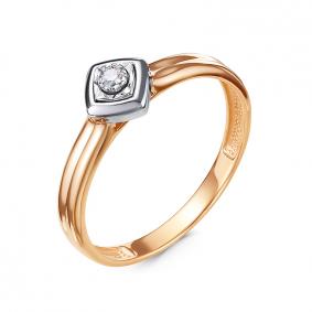 Золотое кольцо КЮЗ Del'ta DБР111725 с бриллиантом DБР111725 фото
