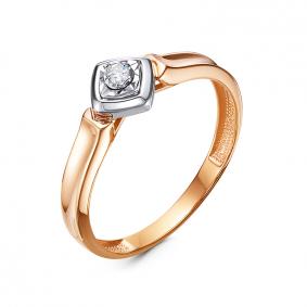 Золотое кольцо КЮЗ Del'ta DБР111726 с бриллиантом DБР111726 фото