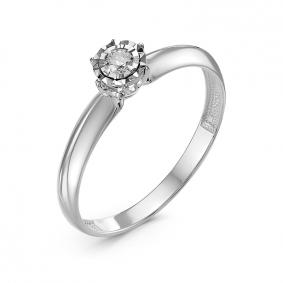 Кольцо из белого золота КЮЗ Del'ta DБР111736б с бриллиантом DБР111736б фото