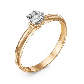 Золотое кольцо КЮЗ Del'ta DБР111739 с бриллиантом DБР111739 фото