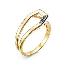 Кольцо из лимонного золота КЮЗ Del'ta DБР111744л с бриллиантом DБР111744л фото