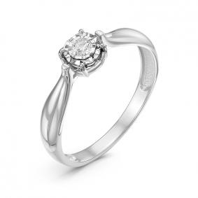 Кольцо из белого золота КЮЗ Del'ta DБР111750б с бриллиантом DБР111750б фото