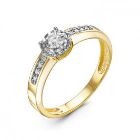 Золотое кольцо КЮЗ Del'ta DБР111756л с бриллиантом DБР111756л фото