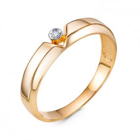 Золотое кольцо КЮЗ Del'ta DБР111768 с бриллиантом DБР111768 фото