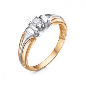 Золотое кольцо КЮЗ Del'ta DБР111820 с бриллиантом DБР111820 фото