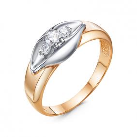 Золотое кольцо КЮЗ Del'ta DБР111824 с бриллиантом DБР111824 фото