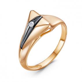 Золотое кольцо КЮЗ Del'ta DБР111826 с бриллиантом DБР111826 фото