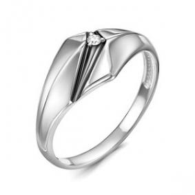 Кольцо из белого золота КЮЗ Del'ta DБР111828б с бриллиантом DБР111828б фото