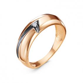 Золотое кольцо КЮЗ Del'ta DБР111836 с бриллиантом DБР111836 фото