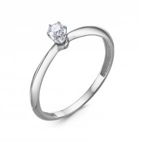 Кольцо из белого золота КЮЗ Del'ta DБР111838б с бриллиантом DБР111838б фото