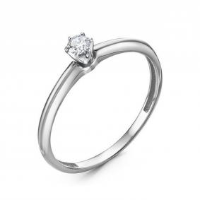 Кольцо из белого золота КЮЗ Del'ta DБР111841б с бриллиантом DБР111841б фото