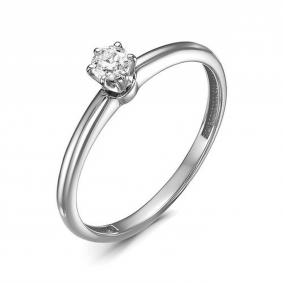 Кольцо из белого золота КЮЗ Del'ta DБР111842б с бриллиантом DБР111842б фото