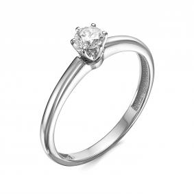 Кольцо из белого золота КЮЗ Del'ta DБР111843б с бриллиантом DБР111843б фото