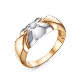 Золотое кольцо КЮЗ Del'ta DБР111845 с бриллиантом DБР111845 фото
