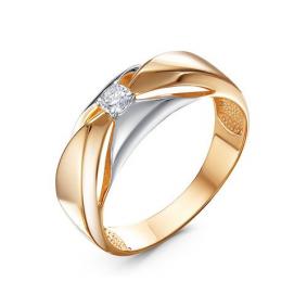Золотое кольцо КЮЗ Del'ta DБР111847 с бриллиантом DБР111847 фото