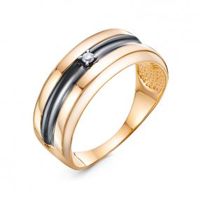 Золотое кольцо КЮЗ Del'ta DБР111848 с бриллиантом DБР111848 фото