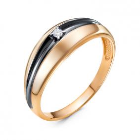 Золотое кольцо КЮЗ Del'ta DБР111853 с бриллиантом DБР111853 фото