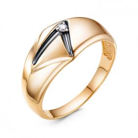 Золотое кольцо КЮЗ Del'ta DБР111854 с бриллиантом DБР111854 фото