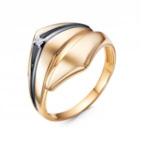 Золотое кольцо КЮЗ Del'ta DБР111856 с бриллиантом DБР111856 фото