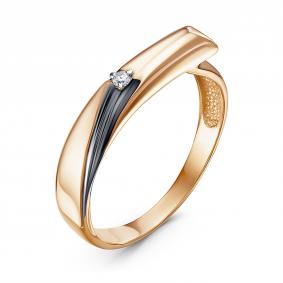 Золотое кольцо КЮЗ Del'ta DБР111861 с бриллиантом DБР111861 фото