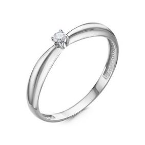 Кольцо из белого золота КЮЗ Del'ta DБР111865б с бриллиантом DБР111865б фото