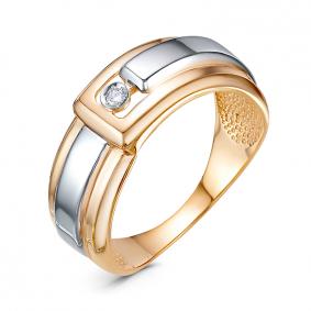 Золотое кольцо КЮЗ Del'ta DБР111869 с бриллиантом DБР111869 фото