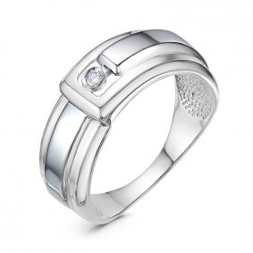 Кольцо из белого золота КЮЗ Del'ta DБР111869б с бриллиантом DБР111869б фото