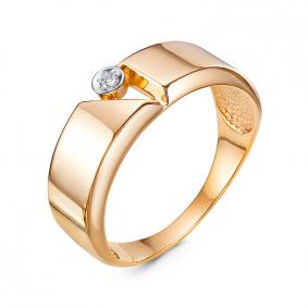 Золотое кольцо КЮЗ Del'ta DБР111871 с бриллиантом DБР111871 фото