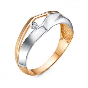 Золотое кольцо КЮЗ Del'ta DБР111872 с бриллиантом DБР111872 фото