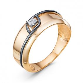 Золотое кольцо КЮЗ Del'ta DБР111874 с бриллиантом DБР111874 фото