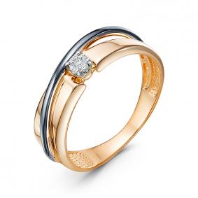 Золотое кольцо КЮЗ Del'ta DБР111880 с бриллиантом DБР111880 фото