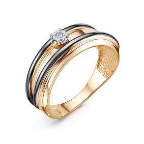 Золотое кольцо КЮЗ Del'ta DБР111885 с бриллиантом DБР111885 фото