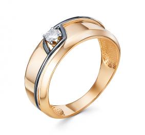 Золотое кольцо КЮЗ Del'ta DБР111891 с бриллиантом DБР111891 фото