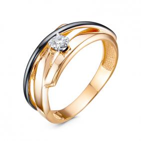 Золотое кольцо КЮЗ Del'ta DБР111895 с бриллиантом DБР111895 фото