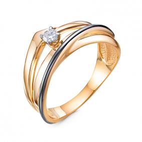 Золотое кольцо КЮЗ Del'ta DБР111898 с бриллиантом DБР111898 фото