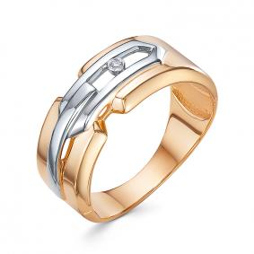 Золотое кольцо КЮЗ Del'ta DБР111933 с бриллиантом DБР111933 фото