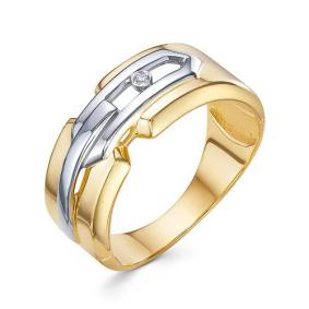 Кольцо из лимонного золота КЮЗ Del'ta DБР111933л с бриллиантом DБР111933л фото