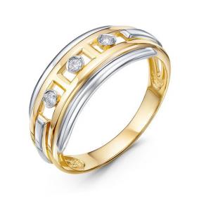 Кольцо из лимонного золота КЮЗ Del'ta DБР111934л с бриллиантом DБР111934л фото