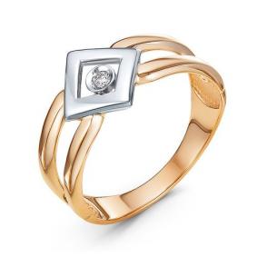 Золотое кольцо КЮЗ Del'ta DБР111937 с бриллиантом DБР111937 фото