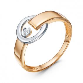 Золотое кольцо КЮЗ Del'ta DБР111938 с бриллиантом DБР111938 фото