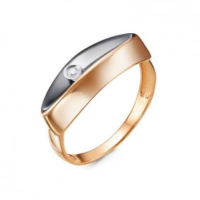 Золотое кольцо КЮЗ Del'ta DБР111942 с бриллиантом DБР111942 фото